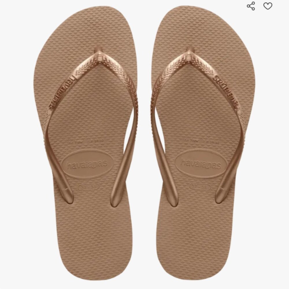 NWT!!! ROSE GOLD HAVAIANAS!! Size 39/40